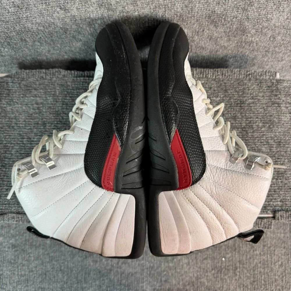 Air Jordan 12 Retro Taxi White Black Red 130690-125 Mens 10 Basketball Shoes